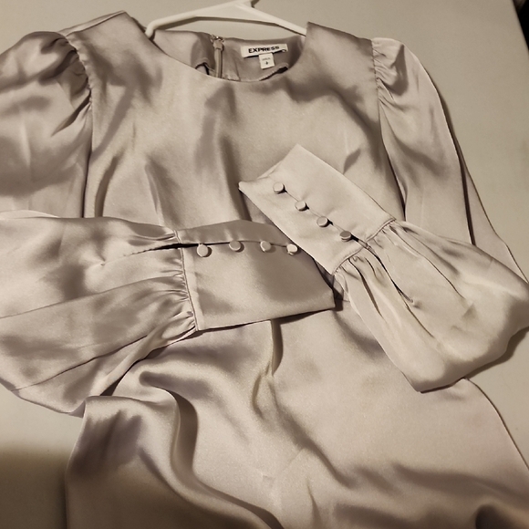 Express Shimmering Satin Dress - Picture 1 of 5